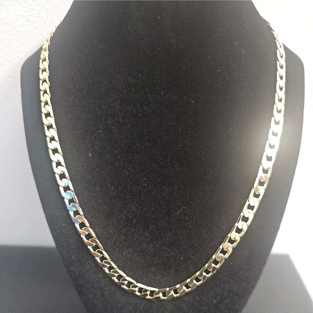 20INCH. 14k Gold Plated on brass- 6.5mm THICK CUBAN Link Chain Necklace